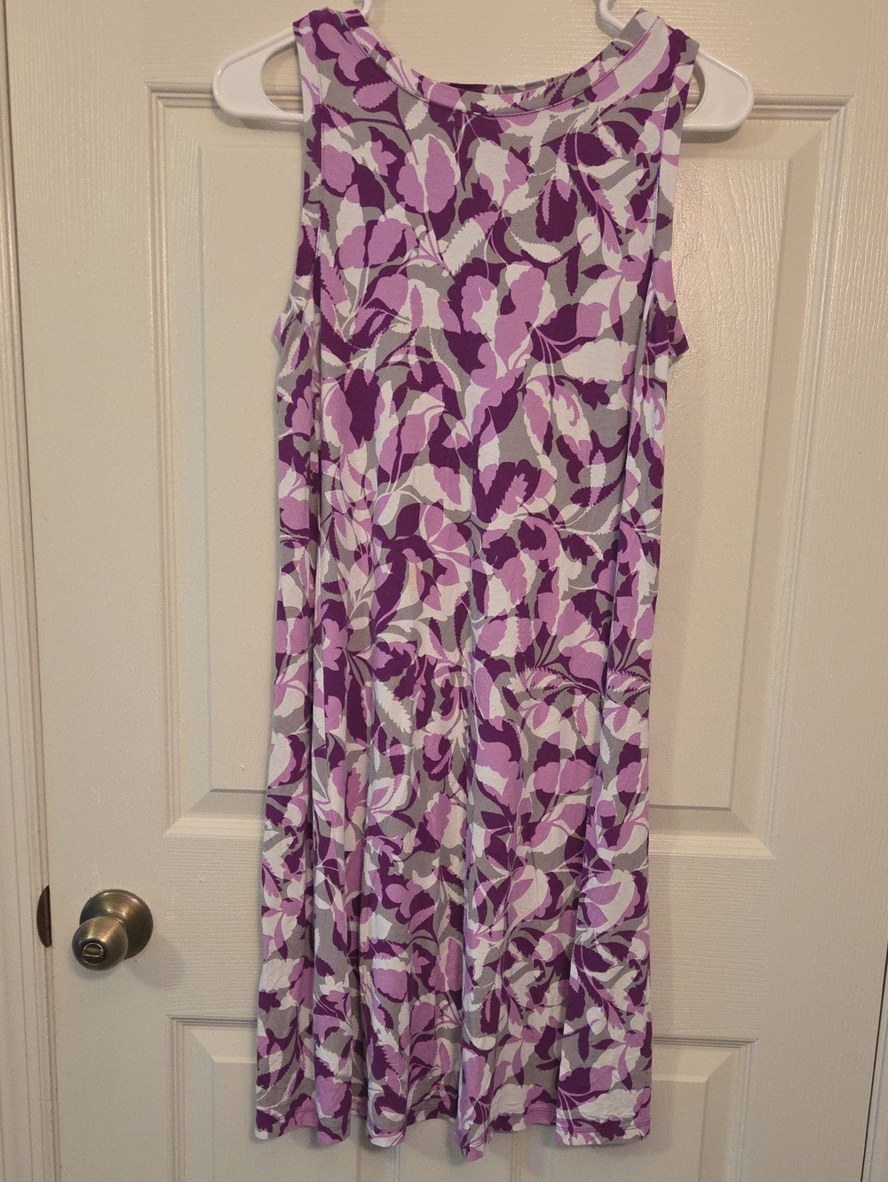 Loft Purple White Floral Dress Size XSP